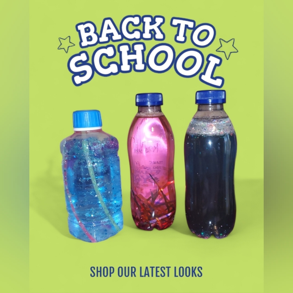 NNT 3 CUSTOM MADE SENSORY BOTTLES SPECIAL FOR YOR CHILDREN AT SCHOOL AND AT HOME